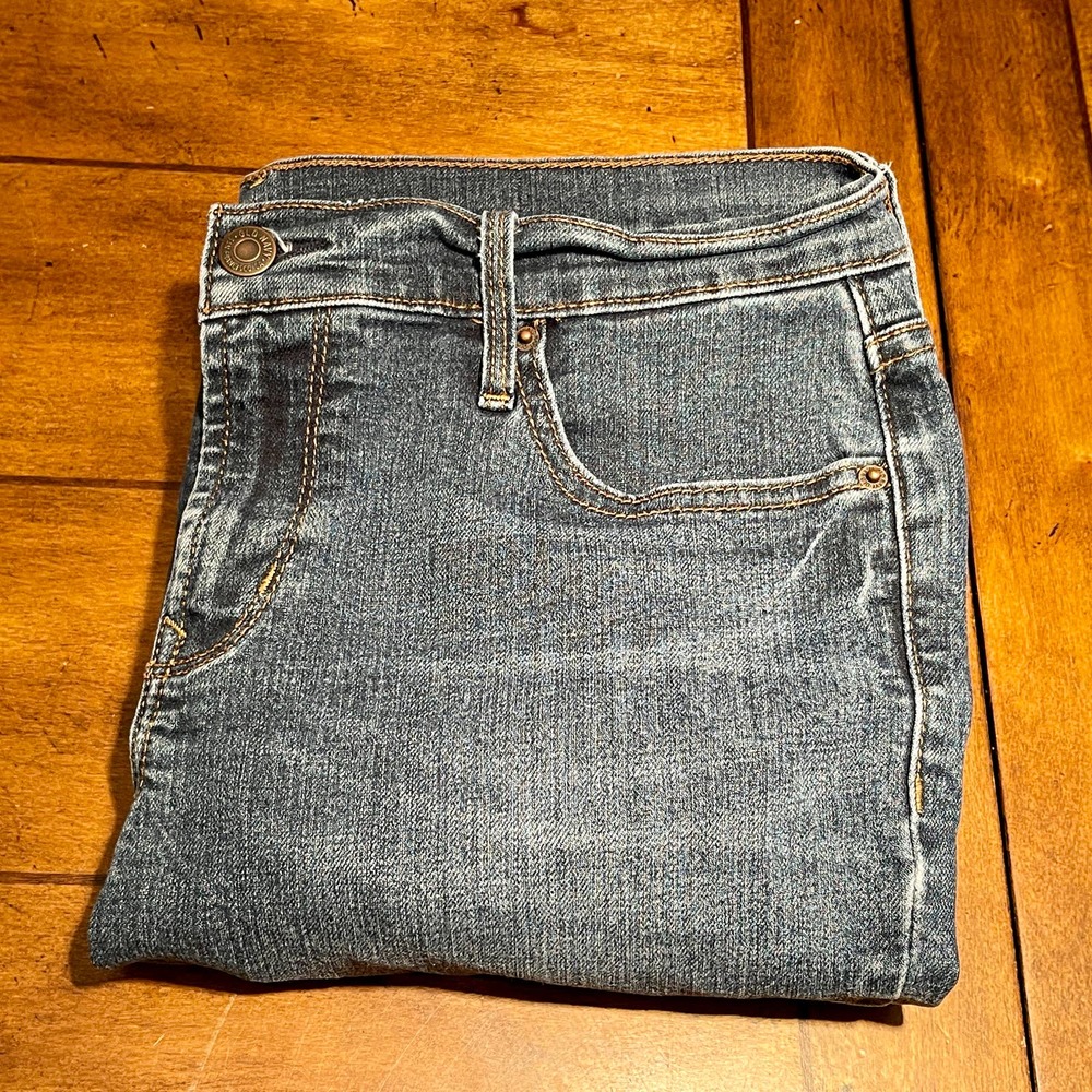 Old Navy Original Mid Rise Straight Leg Denim Jeans Women's 6 Short S945-125